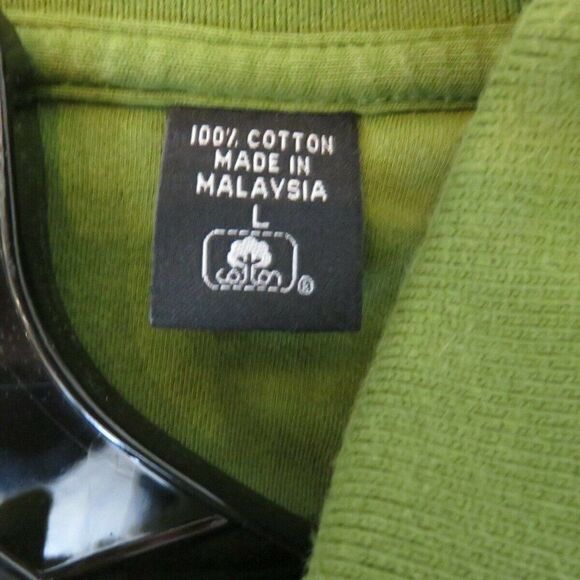 IZOD Golf Polo Shirt Olive Green 100% Heavyweight Cotton Logo Men's Large - Picture 3 of 7